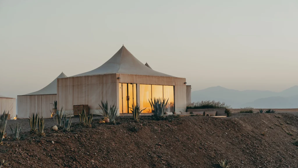 Luxury tented accommodation in the Agafay Desert
