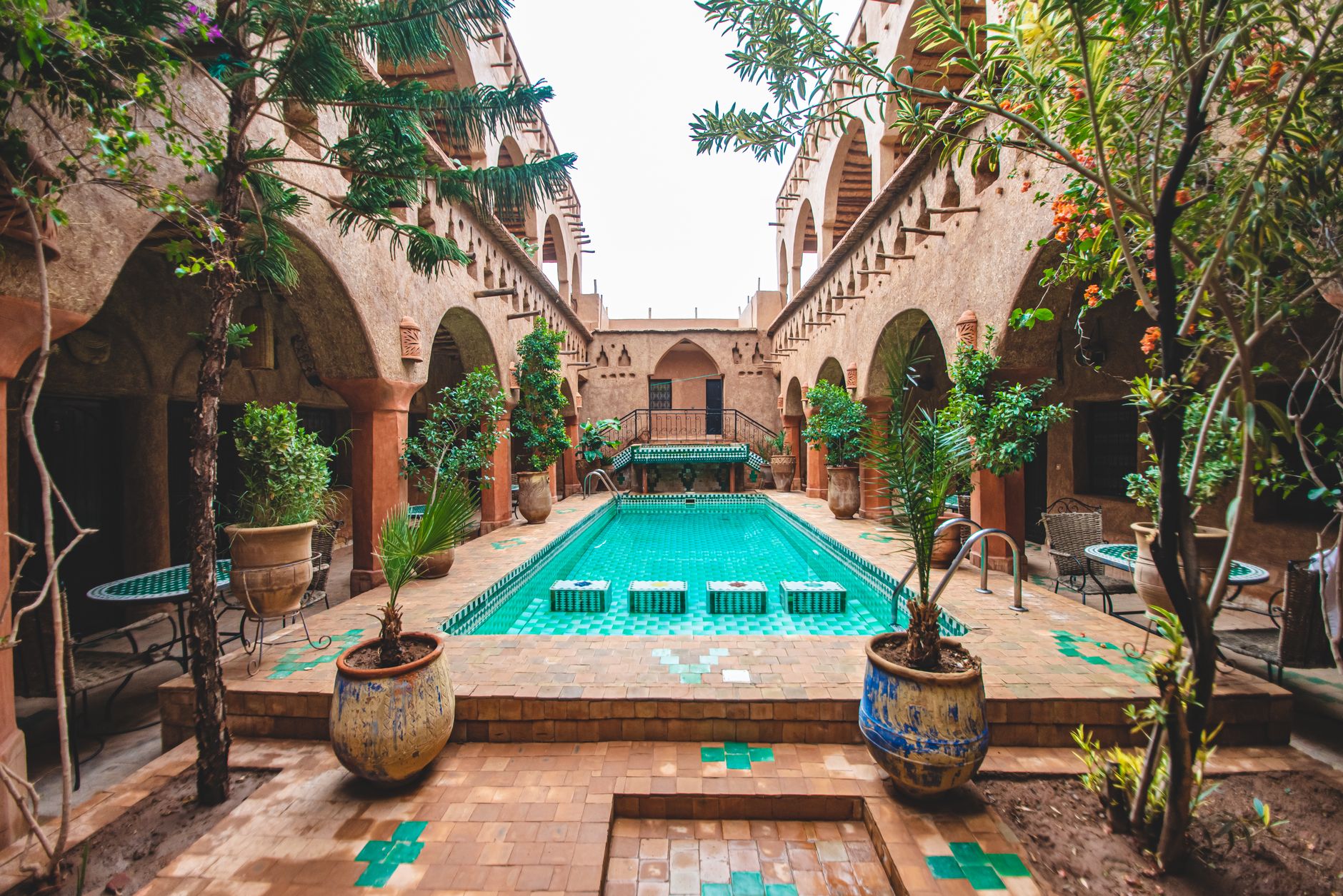 Dar Ahlam among the palm groves of Skoura