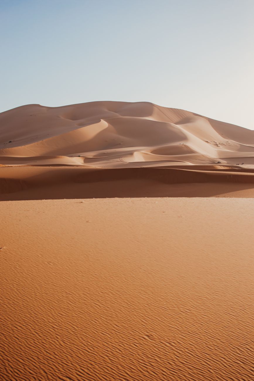 Golden dunes of Erg Chegaga in the Sahara