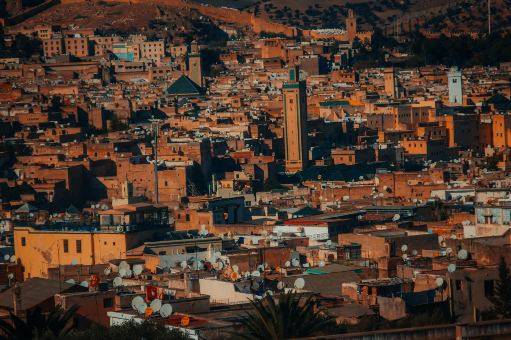 Seasonal Moroccan landscape in perfect travel weather