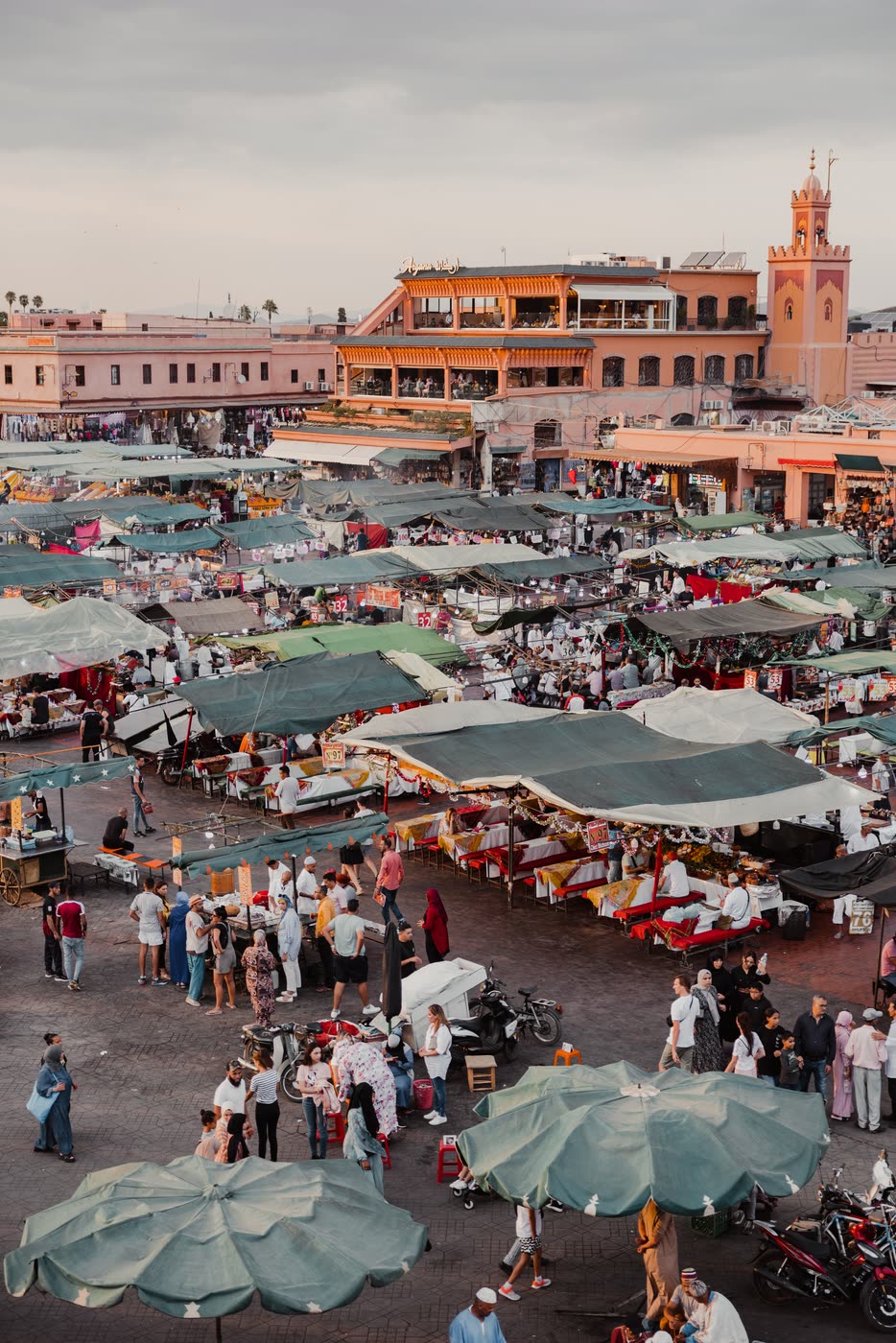 The rooftops and medina of Marrakech