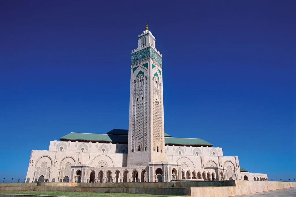 Hassan II Mosque on the Atlantic coast of Casablanca, Morocco