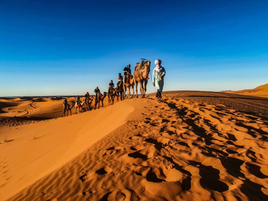 Sunset colors over the Moroccan desert
