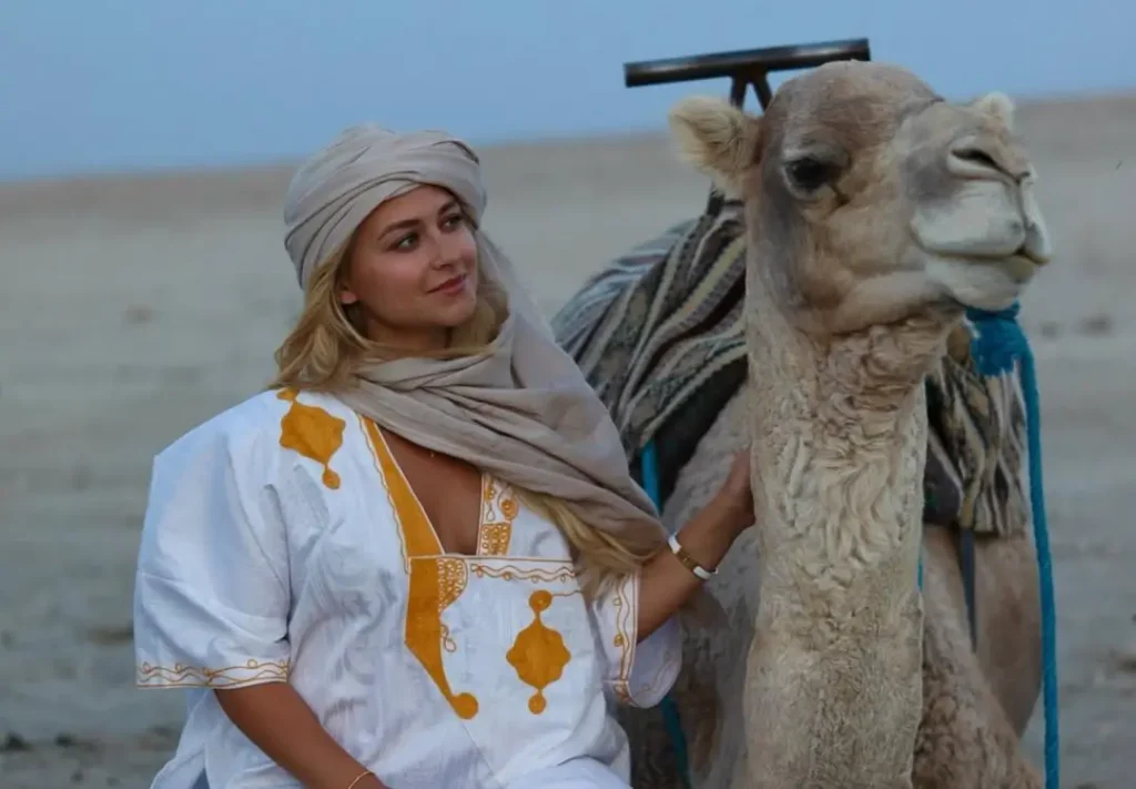 A wellness session in the Agafay Desert