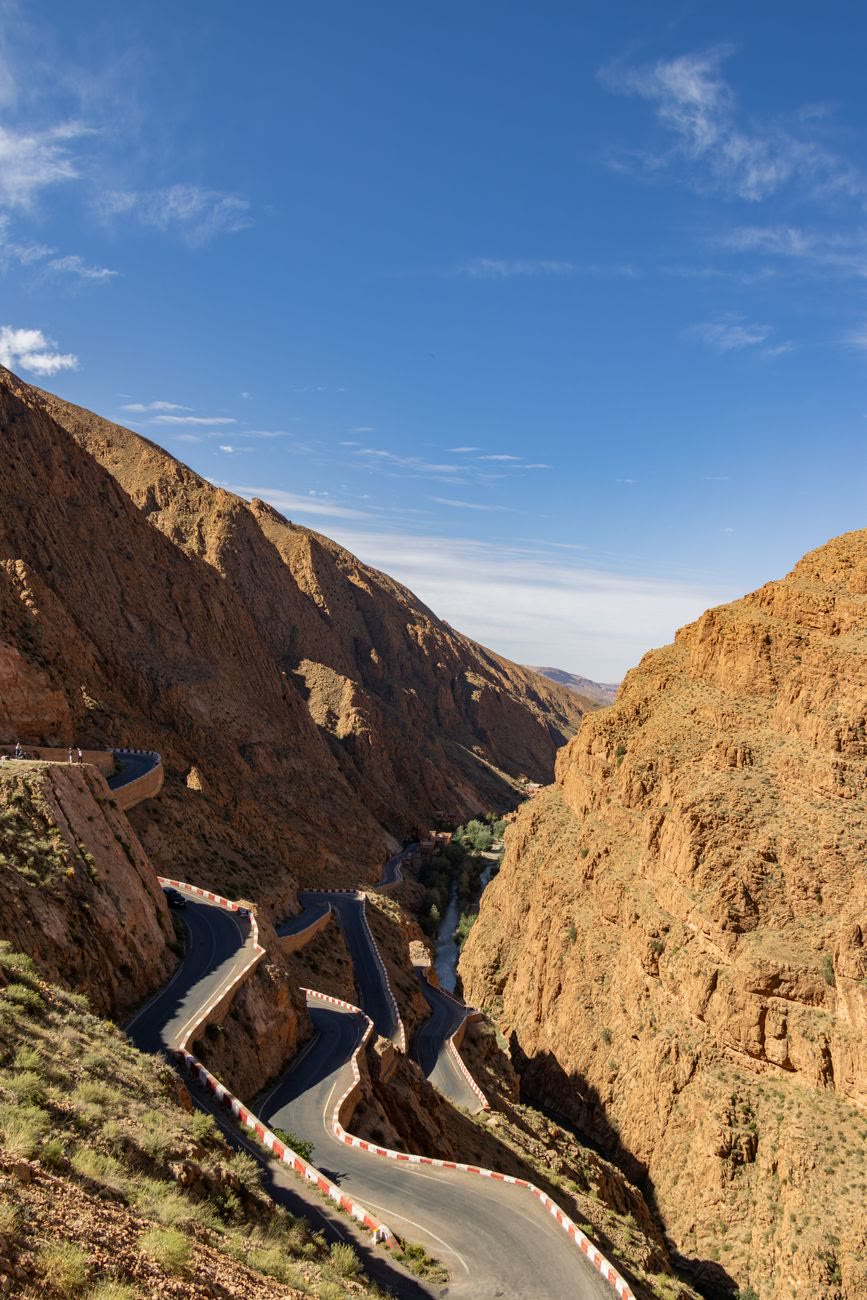 Scenic mountain pass on the route to Ouarzazate