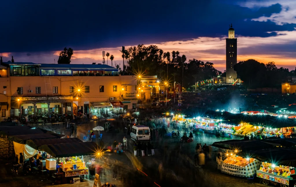 Atlas Mountains valleys of Morocco captured at golden hour